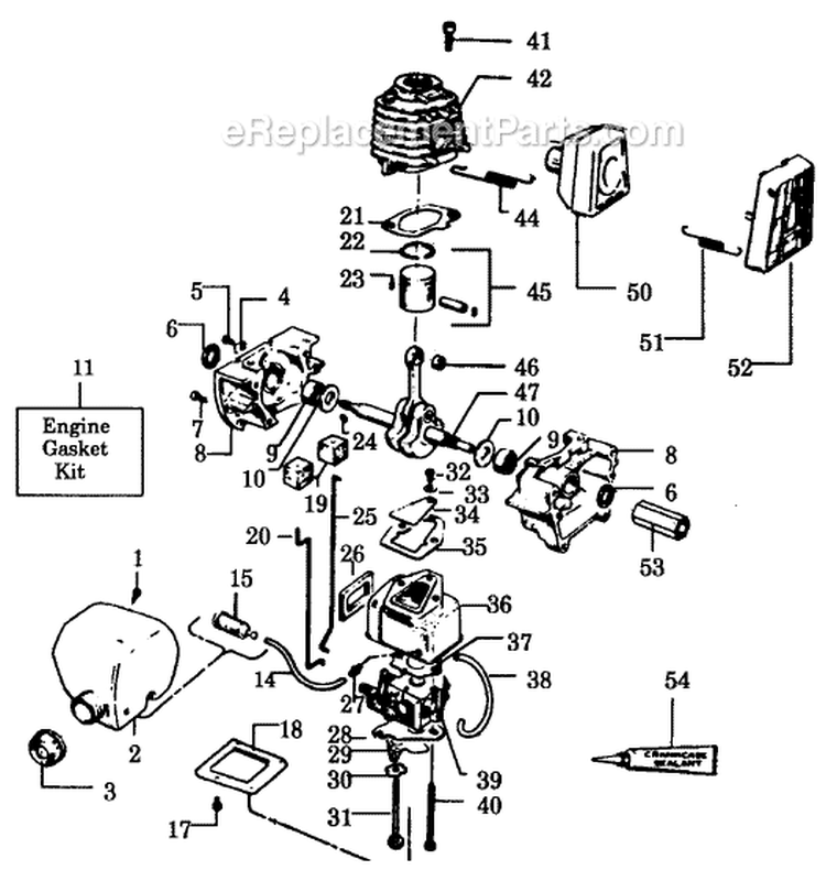 Page C Diagram and Parts List for XR-20T  Weed Eater Trimmer